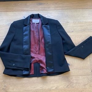 Women’s Halston Heritage Cropped Black Tuxedo Blazer Size S